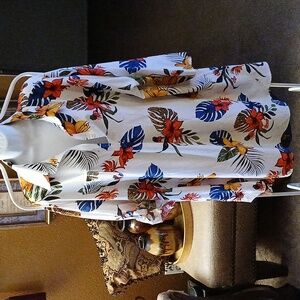 Hawaiian Tropical Floral Tunic